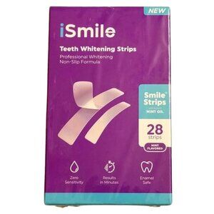 ISmile Professional Teeth Whitening Strips 28 Count Enamel Safe Zero Sensitivity